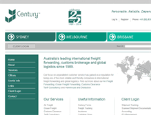 Tablet Screenshot of centurycustoms.com.au